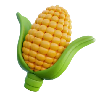 a toy corn on a white background