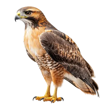 an illustration of a hawk on a white background