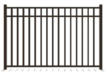 a black metal fence on a white background