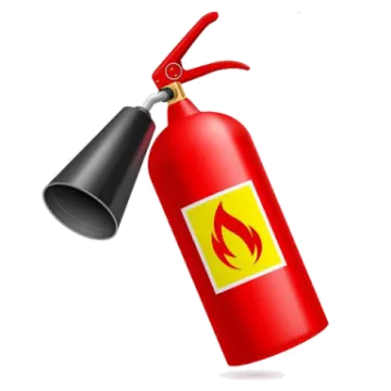a fire exor on a white background