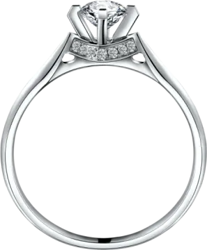 a diamond engagement ring on a white background