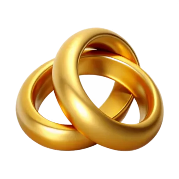 two gold wedding rings