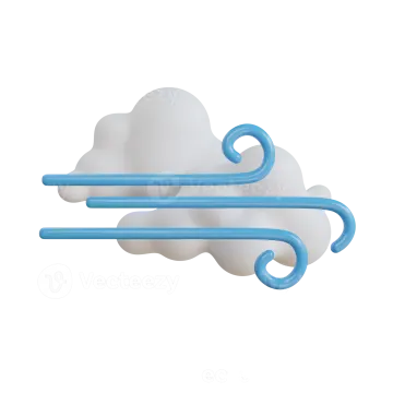 a cloud with a blue handle on it