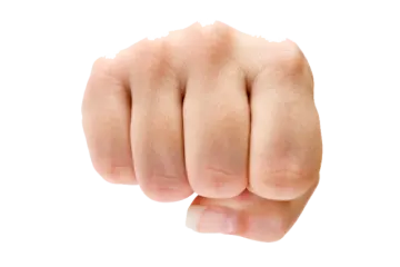 a close up of a person's fist