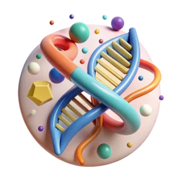 a 3d model of a dna molecule