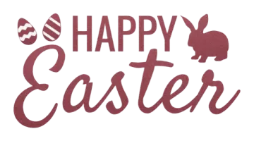 the words happy easter on a white background