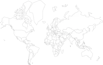 a black and white map of the world