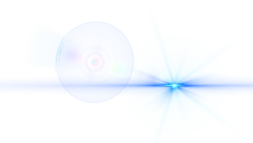an image of a white sphere with blue and green lights