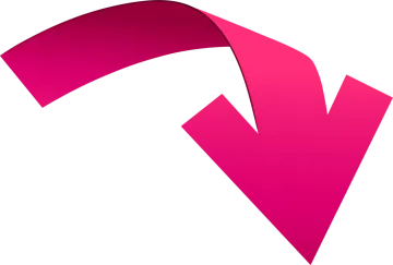 a pink arrow with a white background