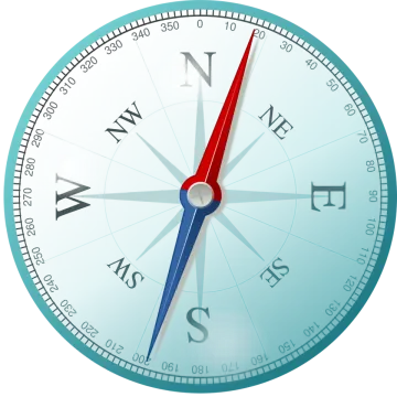 an image of a compass on a white background