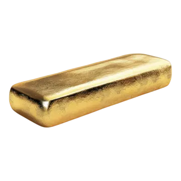 a gold bar on white background