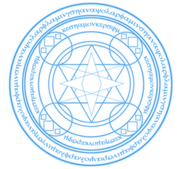 a circle with the five pointeds in it