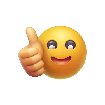 a smiley face with a thumbs up