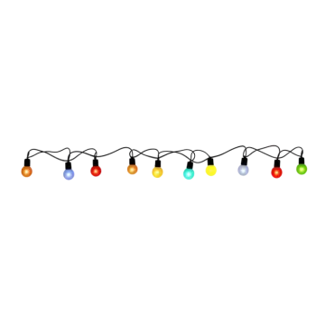 a string of multi colored christmas lights
