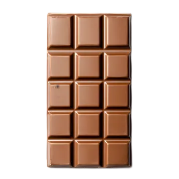 a chocolate bar on a white background