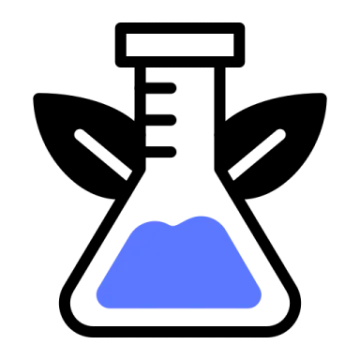 a beakle filled with blue liquid