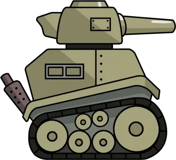 an army tank with a gun in it