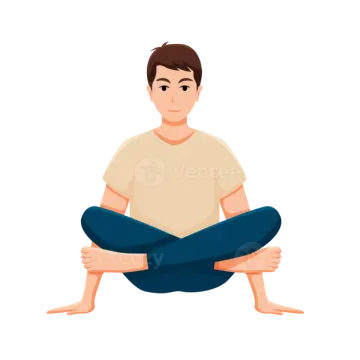 a man sitting on the floor with his legs crossed