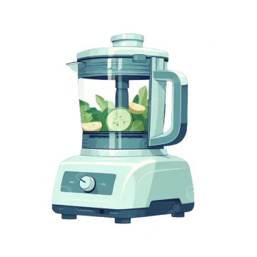 a blender with vegetables in it
