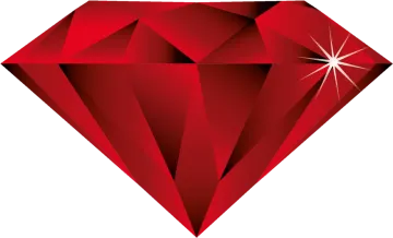 a red diamond on a white background