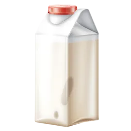 a bottle of milk on a white background