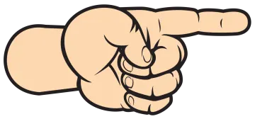 a hand pointing at the viewer