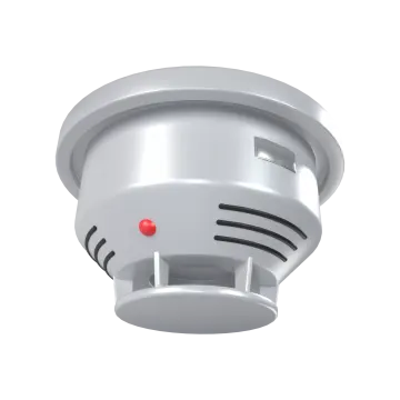 a smoke detector on a white background