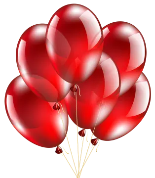 a bunch of red balloons
