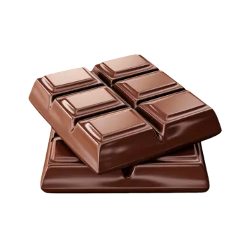 a stack of dark chocolate