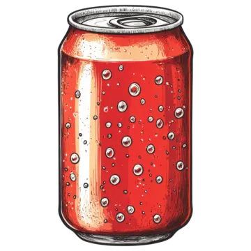 an illustration of a can of soda
