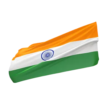 the indian flag on a white background