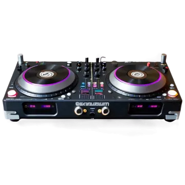 a dj's turn deck with two decks on it