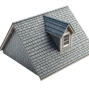 a roof with slate shining