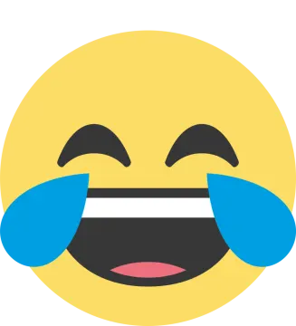 a smiley face with tears on it