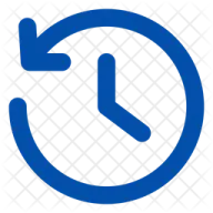 a clock icon with an arrow in the middle