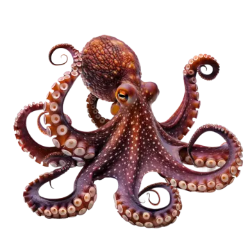 an octopus is sitting on a white surface