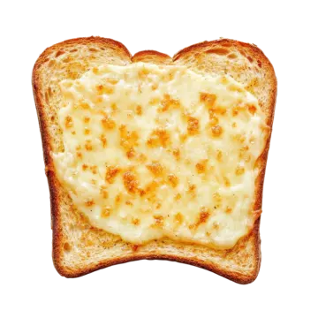 a slice of bread with cheese on it