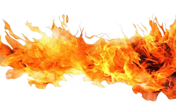 fire flames on a white background