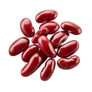 red beans on a white background