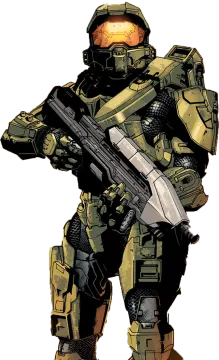 a drawing of a soldier holding a rifle