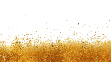 a white background with gold glitters