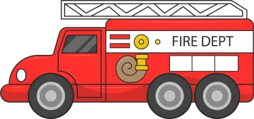 a red fire truck with the word fire on it