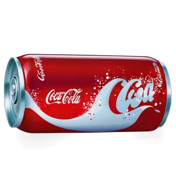 a can of coca on a white background