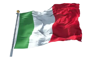 the flag of italy waving in the wind