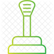 a green and white icon of a pencil