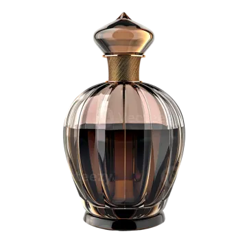 a bottle of perfume on a white background