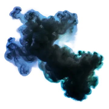 black smoke on a white background