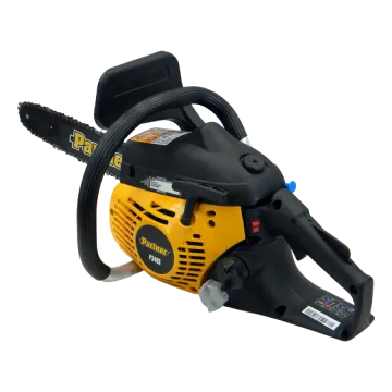 a black and yellow chainsaw with a chain saw