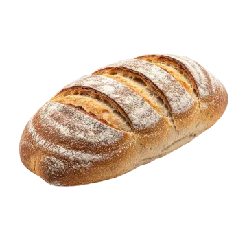 a loaf of bread on a white background