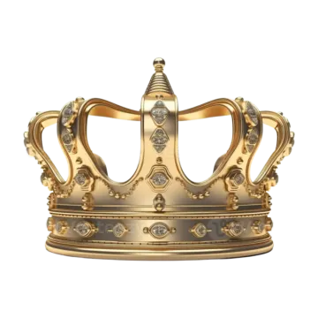 a gold crown on a white background
